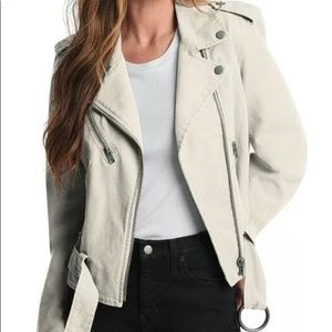 Frye Carly Canvas Moto Jacket L